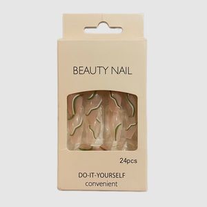 Trendy Fake Acrylic Glue-on Nail Set